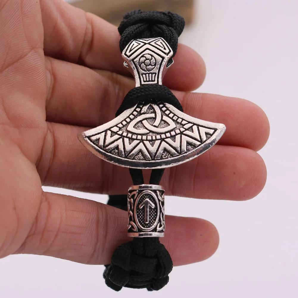 Argent Antique Hache de Perun Nordic Rune AX perles charms pour bijoux bricolage