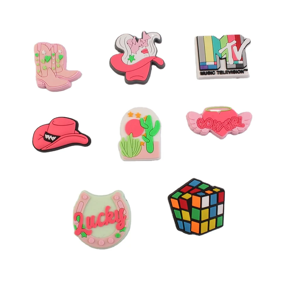 

2022 New Trend Clog Charm Shoes decoration Soft PVC Custom Shoe Charm for kid Clog Accessory, Picture