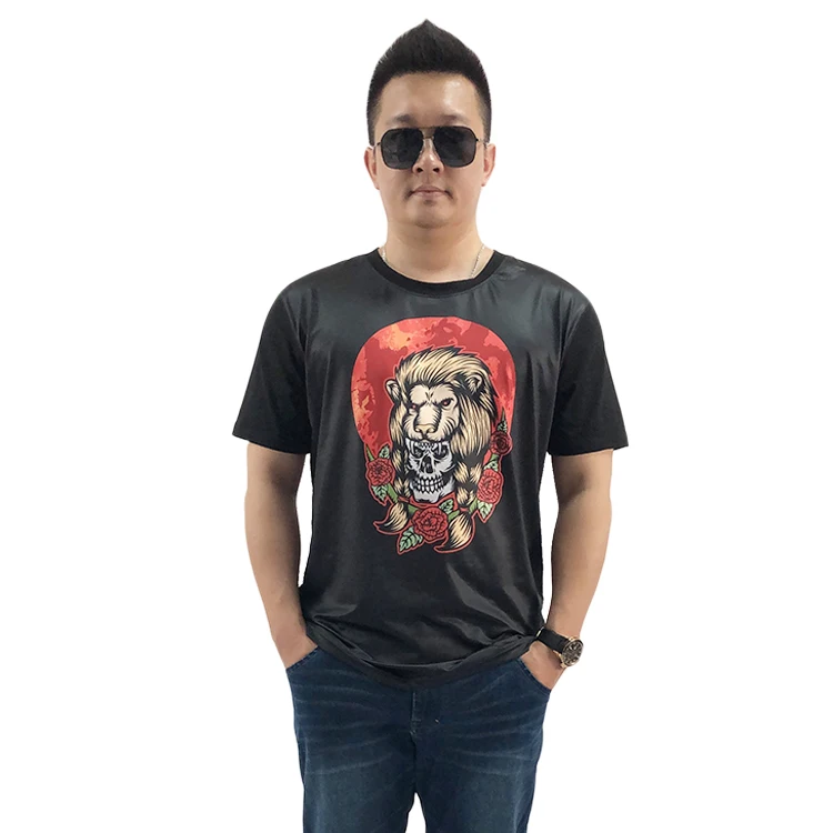

100 polyester sublimation compression tshirt men, Customized color