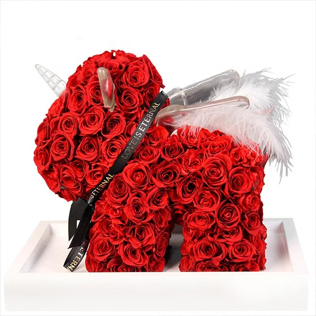 

Wholesale Preserved Flowers Plants Preserved Roses With Gift Box Wedding Valentine's Day Gift Box