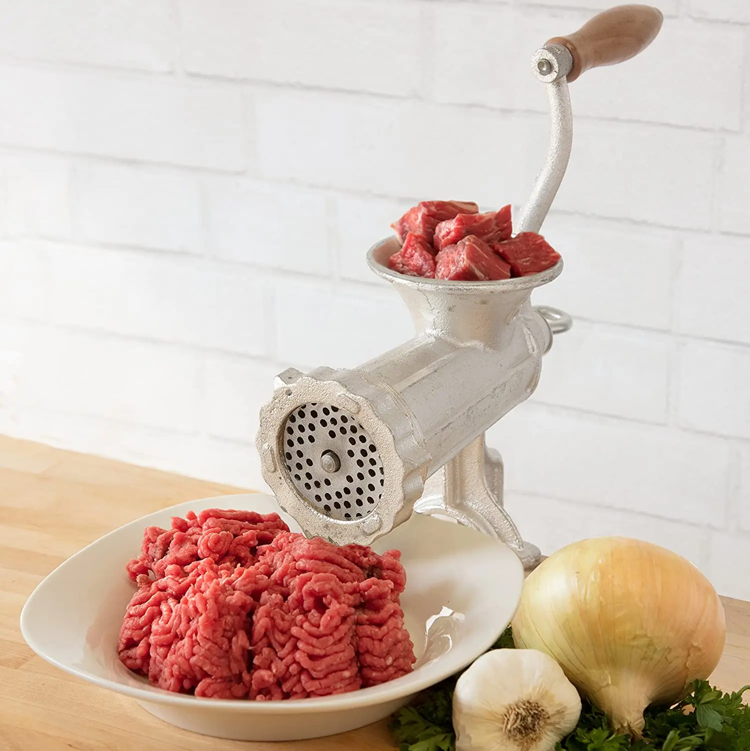 

Portable Household Stand Manual Meat Grinder & Sausage Noodle Dishes Food Mixer
