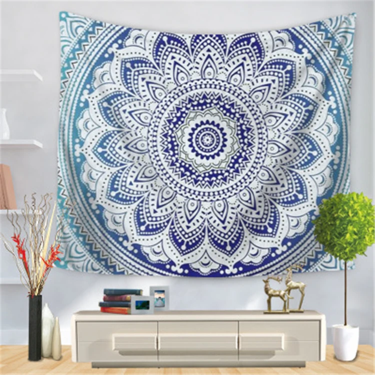 75*90cm Bohemian Tapestry Living Room Bedroom Dorm Wall Art Decoration Mandala Hippie Popular Wall Hanging Psychedelic Tapestry