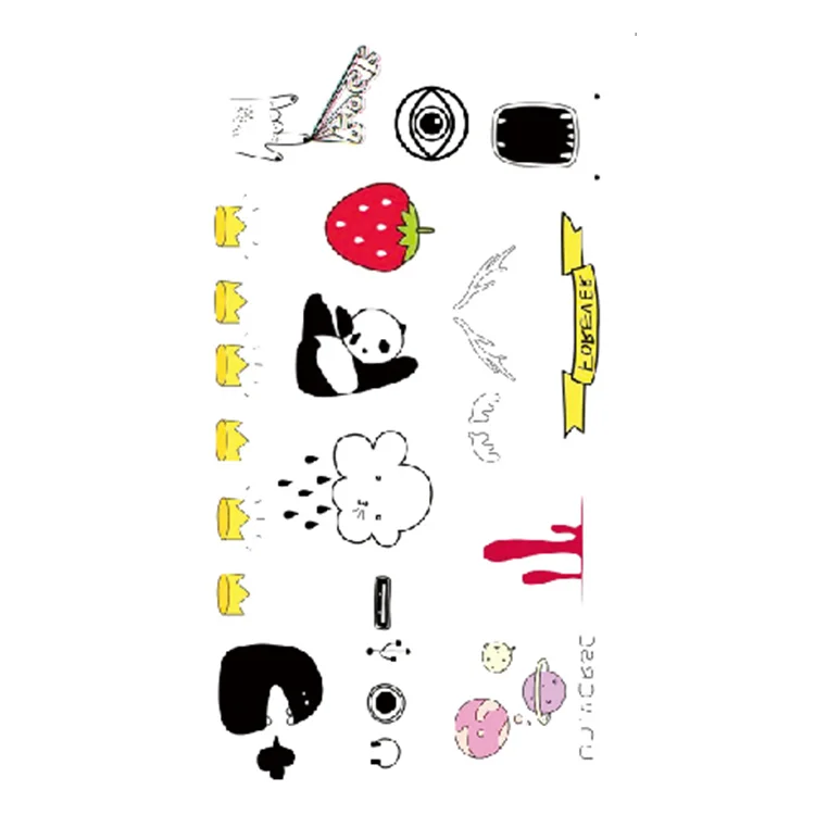 

2021 Newest best selling cute fashion waterproof tattoo sticker for kid, Cmyk