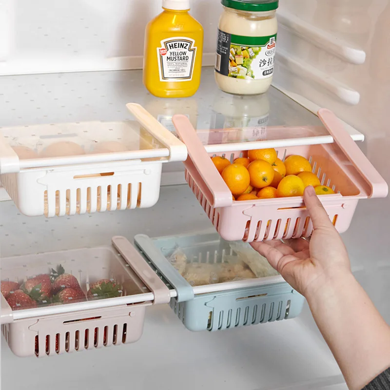 

Food grade plastic refrigerator classification drawer pp storage rack