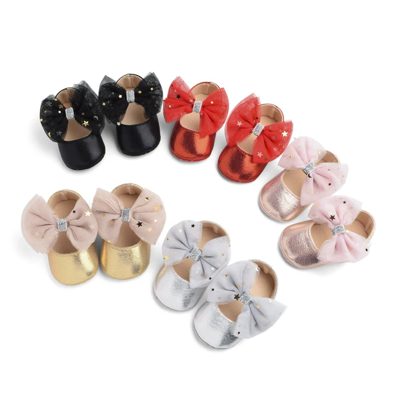 

Baby dress Shoes Newborn Boys Girls lovely big Bow Non-slip micro fiber leather First Walkers Shoes Princess Casual Shoes B1, As photo