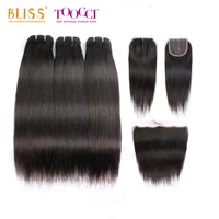 

Bliss Toocci 100% Brazilian Virgin Cuticle Aligned Hair Extension Virgin Hair Vendors Bundles with Lace Closure