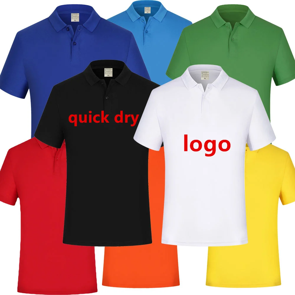 Golf Polo Shirt Custom logo Printed Quick Dry Work Shirt Plain Polyester Sublimation Mens Blank Uniform Golf Polo Shirt for Men