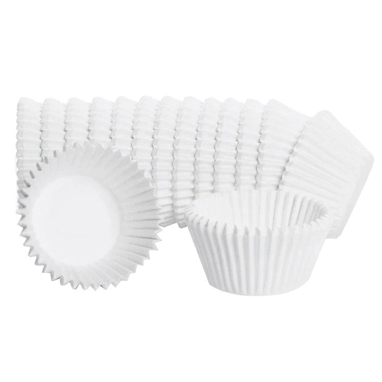 

110mm White Food Grade Greaseproof Paper Cupcake Liners, Baking Cake Cup, 1000 pcs per Roll