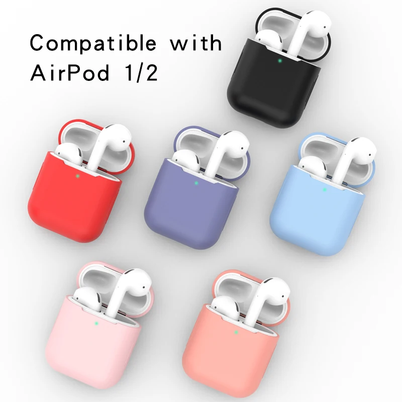 

2019 NEW Products Wholesale price Silicone Case for airpod 1/2, 16 colors case