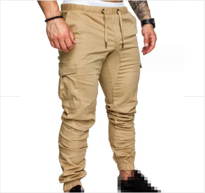 

Autumn Men Pants Hip Hop Harem Joggers Pants New Male Trousers Mens Joggers Solid Multi-pocket Pants Sweatpants M-4XL