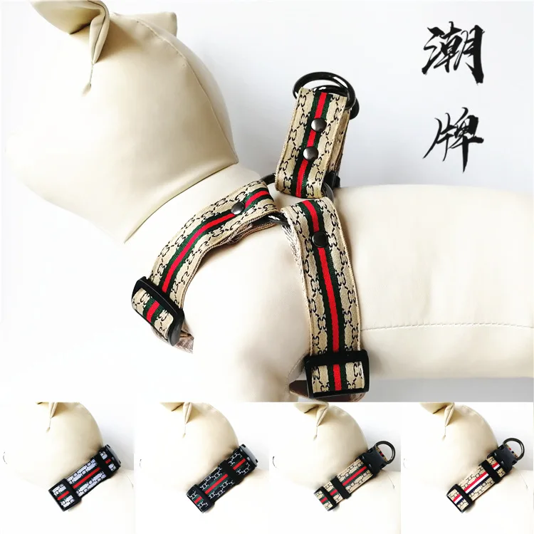 

New fashion large dog harnesses long pet collar leash set for small and medium dogs