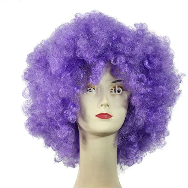 purple afro wig