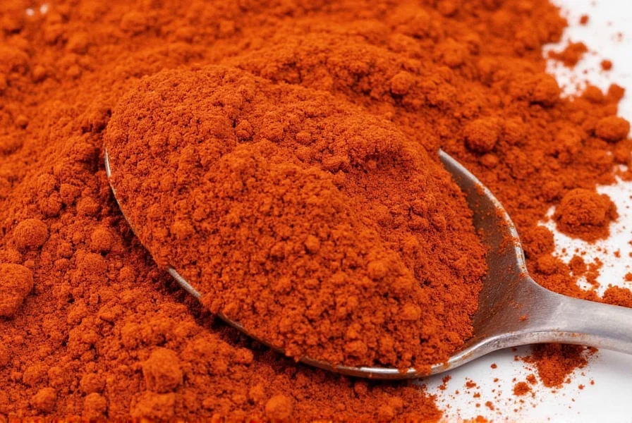 Bowl of red paprika powder with whole peppers