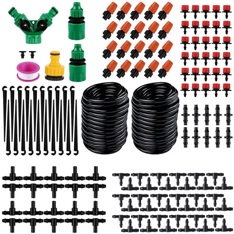 

DIY product garden water system smart automatic drip irrigation kit, Black
