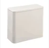 Plastic Rectangle Trash Can Press Lid Waste Bin Set of 2 Garbage Bin For Bathroom Corner