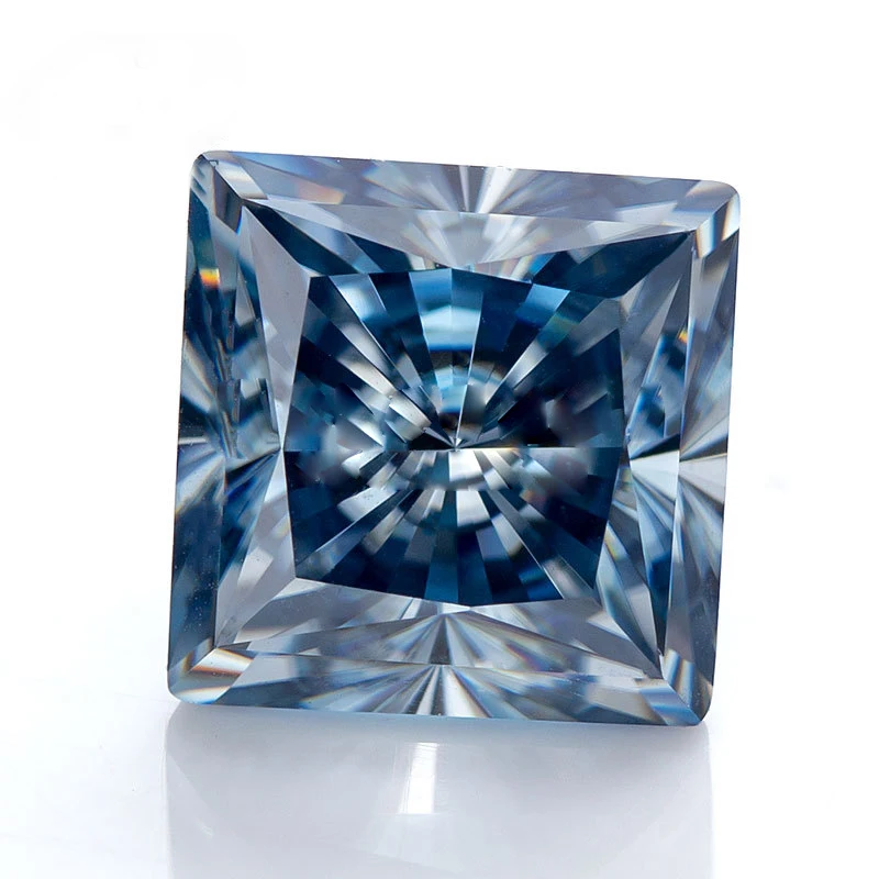 

Luxury Diamond Jewelry 0.3-4 Carat Blue Loose Diamonds Asscher Cut Blue Moissanite