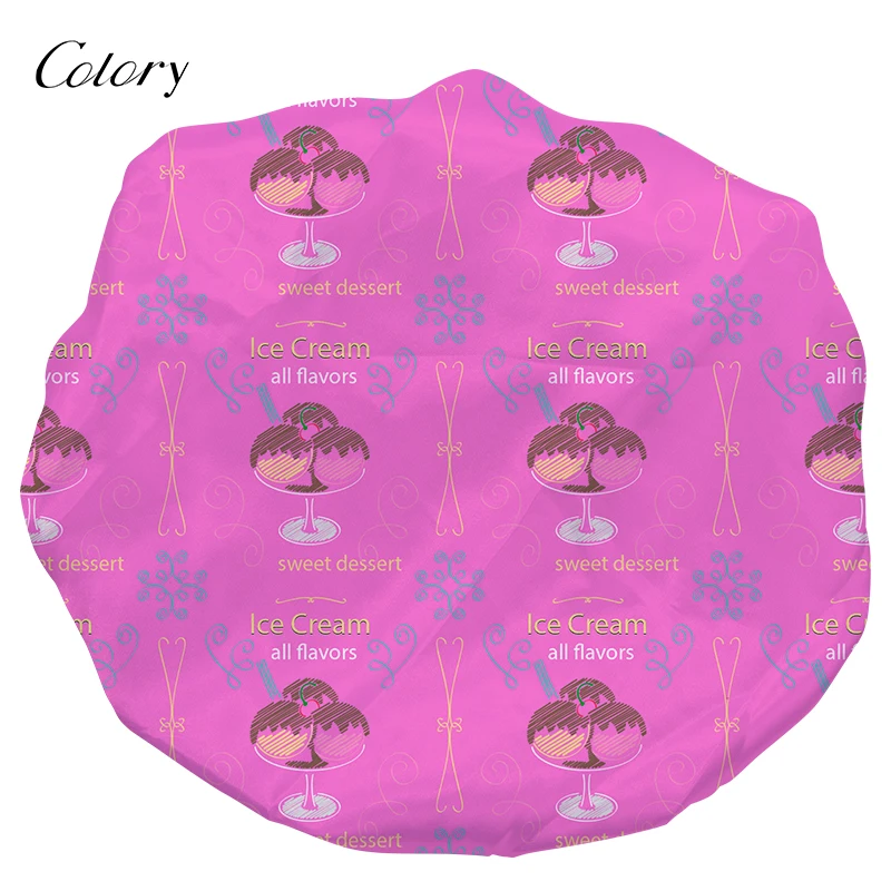 

Colory Bonnet De Nuit En Satin Luxury Triple Layer Cap Dry Shower Caps, Customized color