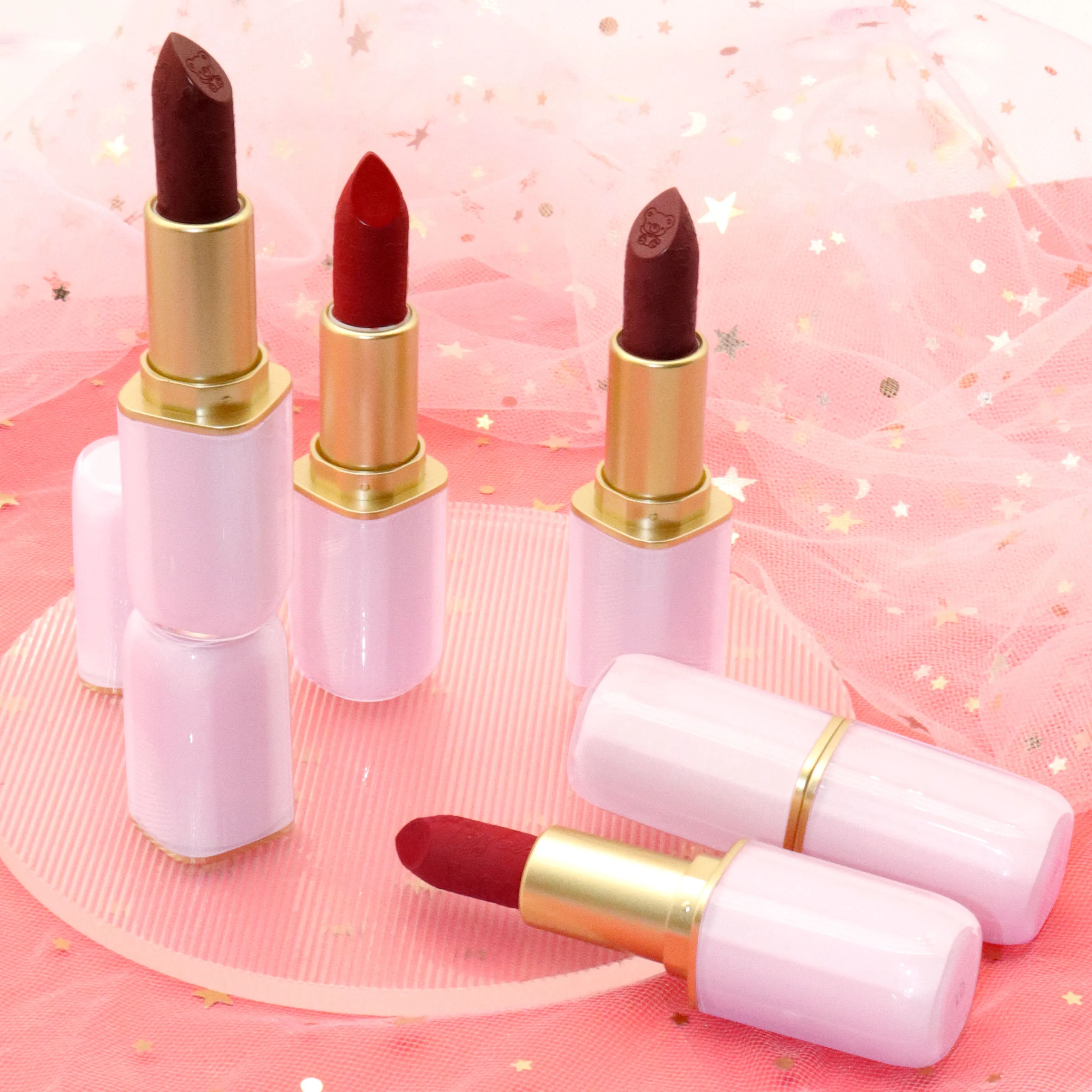 

5 Nude Colors Matte Long-Lasting Non-Stick Cup Lipstick, 5 colors