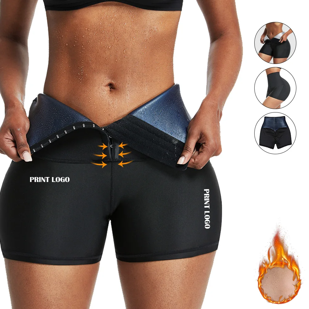 

Free Sample Neoprene Shorts Sweat Shaper Yoga Fitness Shorts Tummy Control Sauna Sweat Pant Butt Lifter Women Shaper Leggings, As show