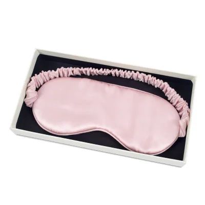 

2020 fashional silk pillow case mulberry eye mask set with gift boxes Silky silk eye mask