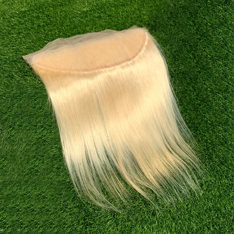 

613 straight hair bundles with closure/frontal, frontal raw hair top silk lace closure 13*4, 613 hd lace frontal hair closure, Natural color