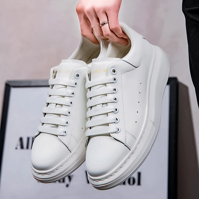 

2021 Wholesale Simple Designer Board Sneakers Fashion Walking White Shoes Men's Casual Shoes