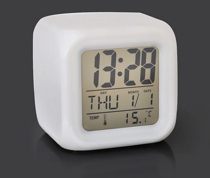 

wholesale White alarm mood change decompression creative change color square clock