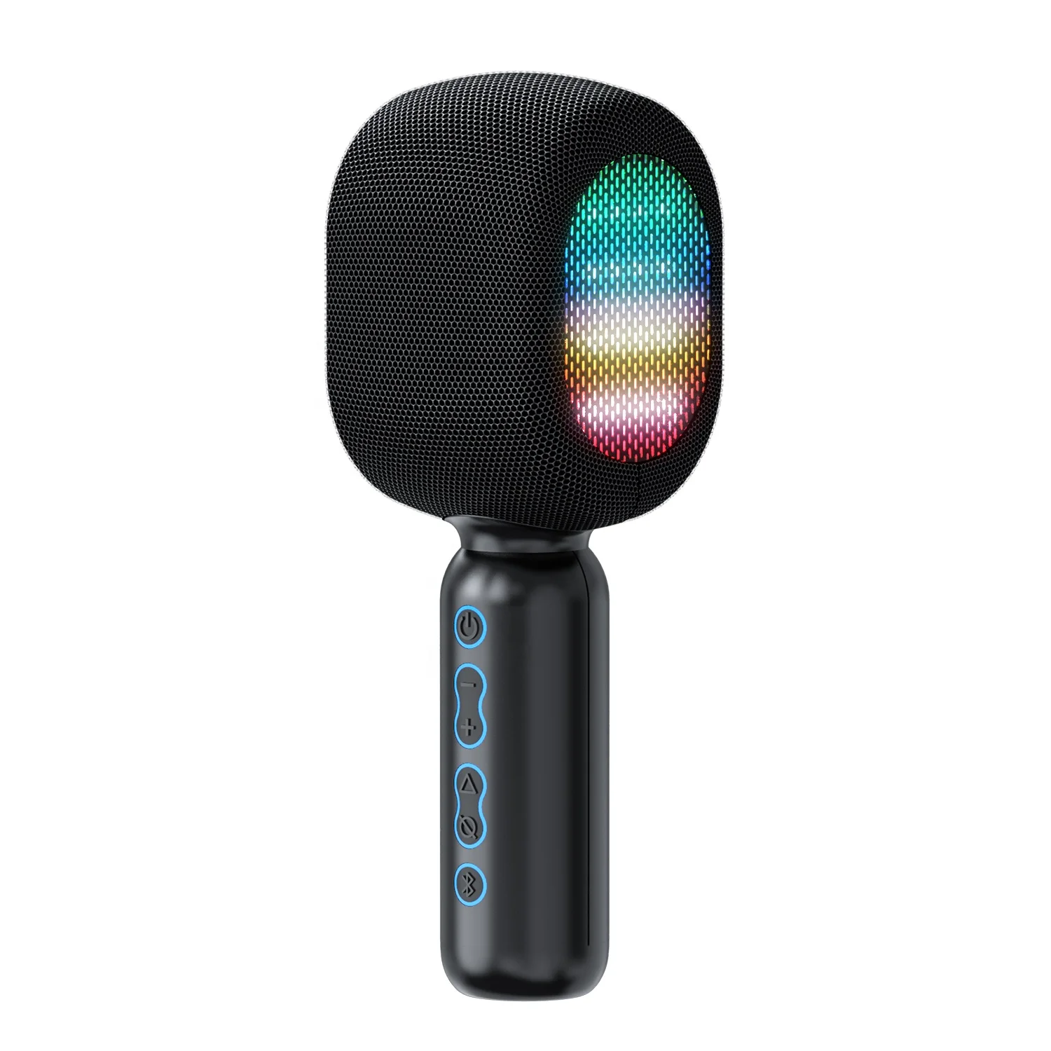 

New design High quality stereo sound karaoke speaker with Flash light TWS microphone for birthday party home KTV, Blue, red, black , rose gold