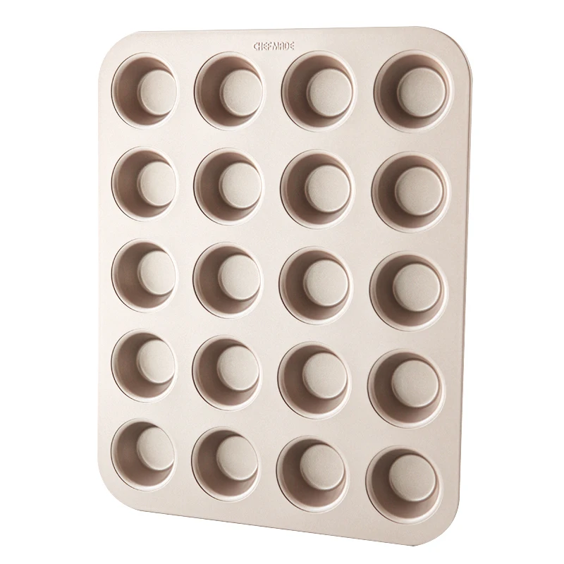 

Non stick carbon steel mini muffin baking cups cake tray square for muffins