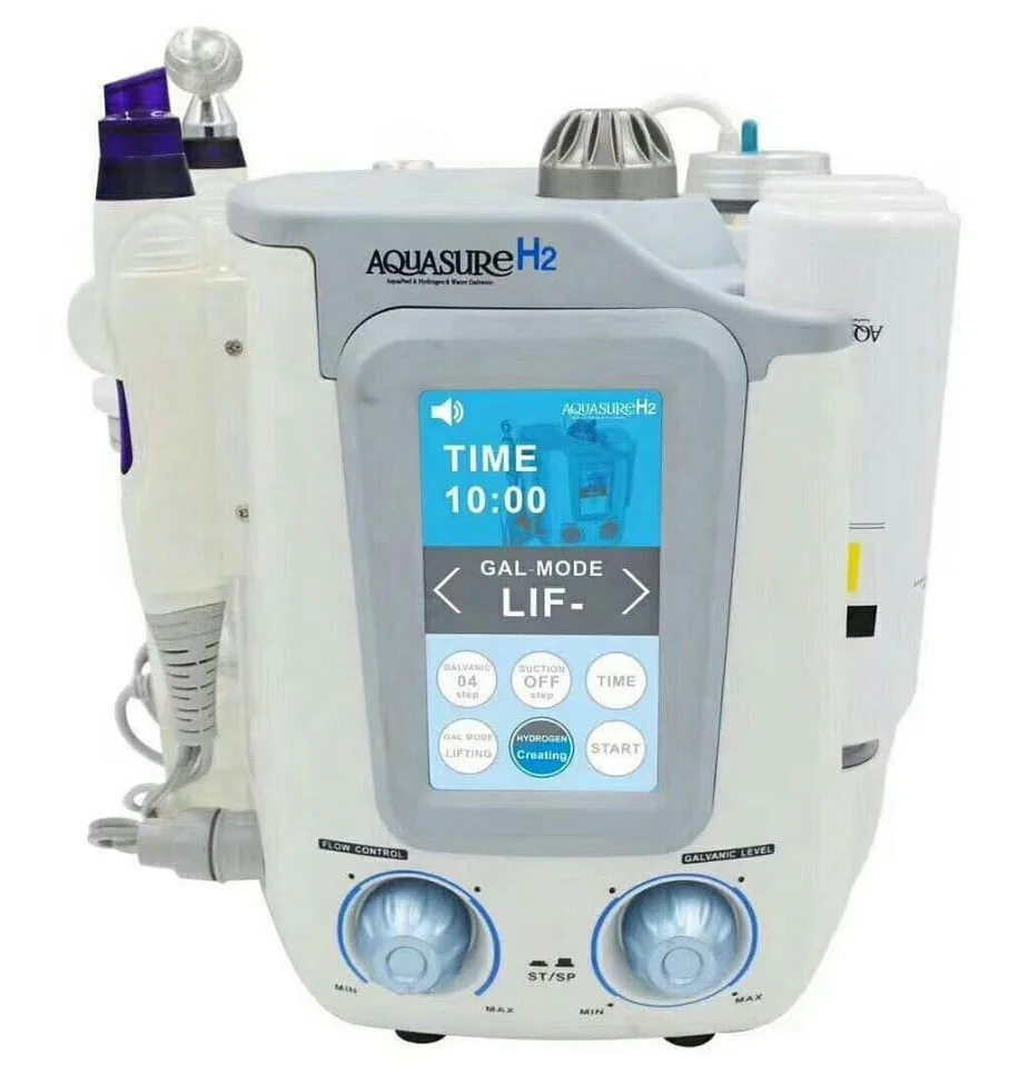 

Cenmade 6 in 1 hydradermabrasion diamond skin peel oxygen water spray beauty machine, White+blue