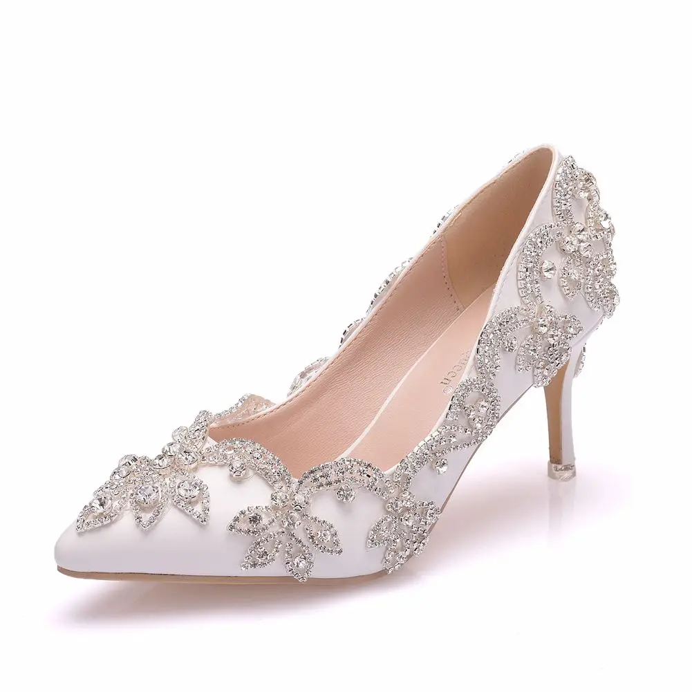 

7cm women's pumps heel pumps for wedding job party pointed toe stiletto
