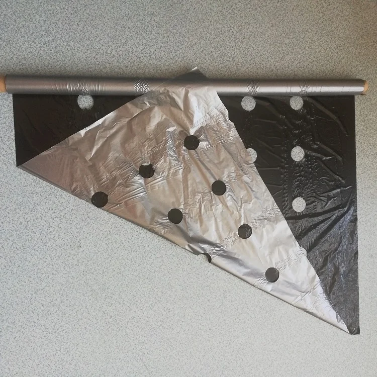 
Agricultural plastic mulch Black silver reflective mulch film 