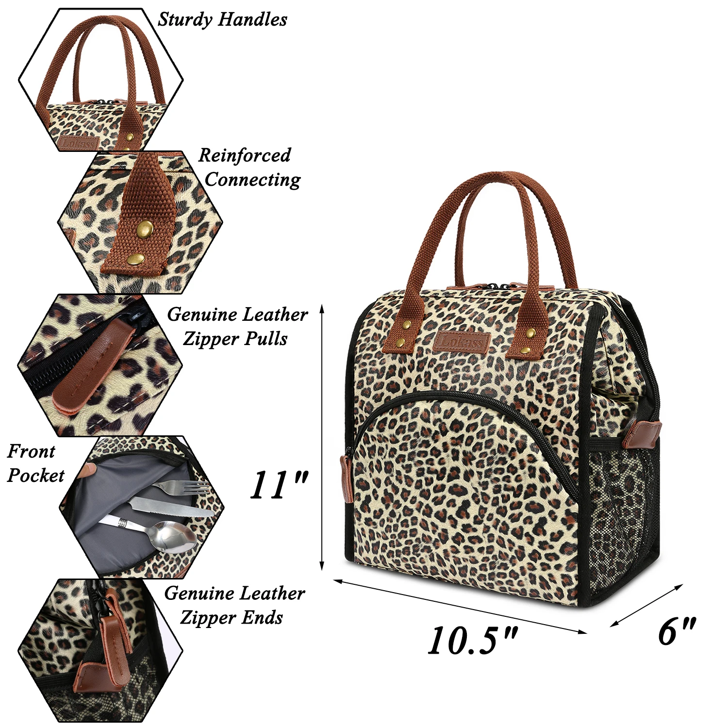 

lokass 2021 Custom logo color patterns Lunch Insulated Cooler Bag Tote Luxury Snacks Organizer leopard Lunch Bags For Adults, Floral