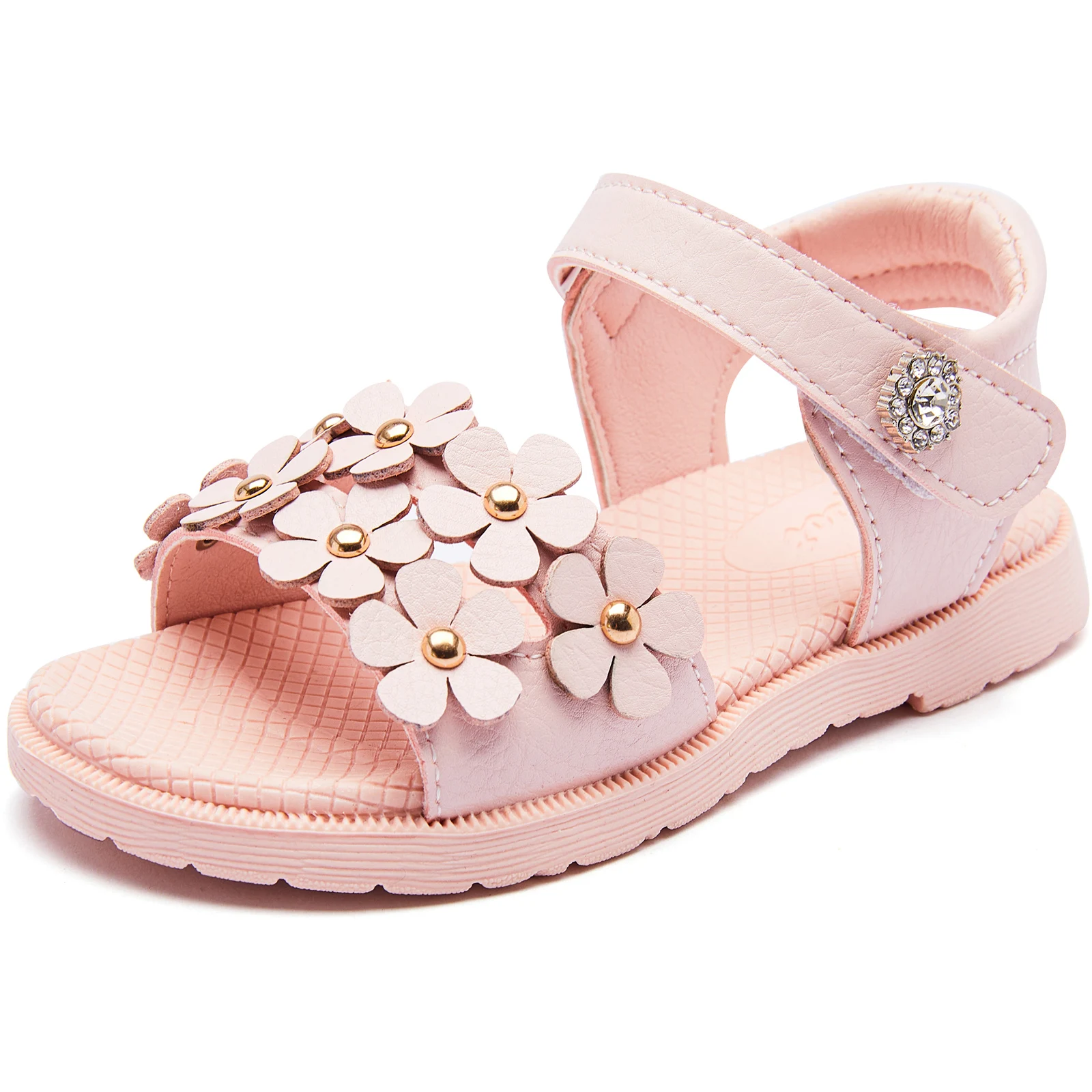 

Hobibear Fashion 2021 Fancy Girl Sandals Cute Sandals Kids Shoes Fansi Flower Shoes Outdoor New Sandals for Teenage Girls, Pink ,white,orange