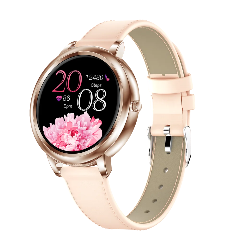 

Luxury Smart Care Lady Watch MK20 Customize Watch Dials Smart Watch Android IOS Full Touch Round Screen