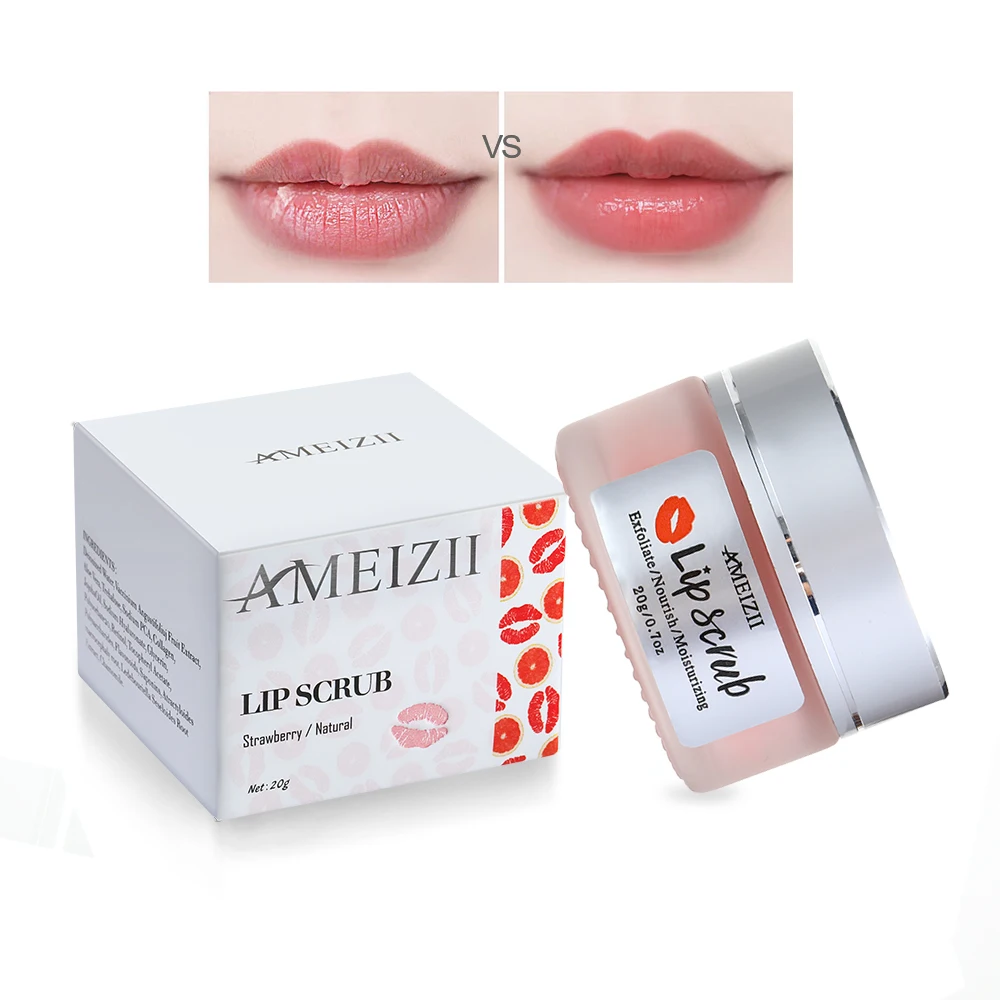 

2020 Private Label Brand Sugar Lip Scrub Moisturizer Exfoliating Lightening Face Body Lipscrub Strawberry Flavor Pink Scrub Lips