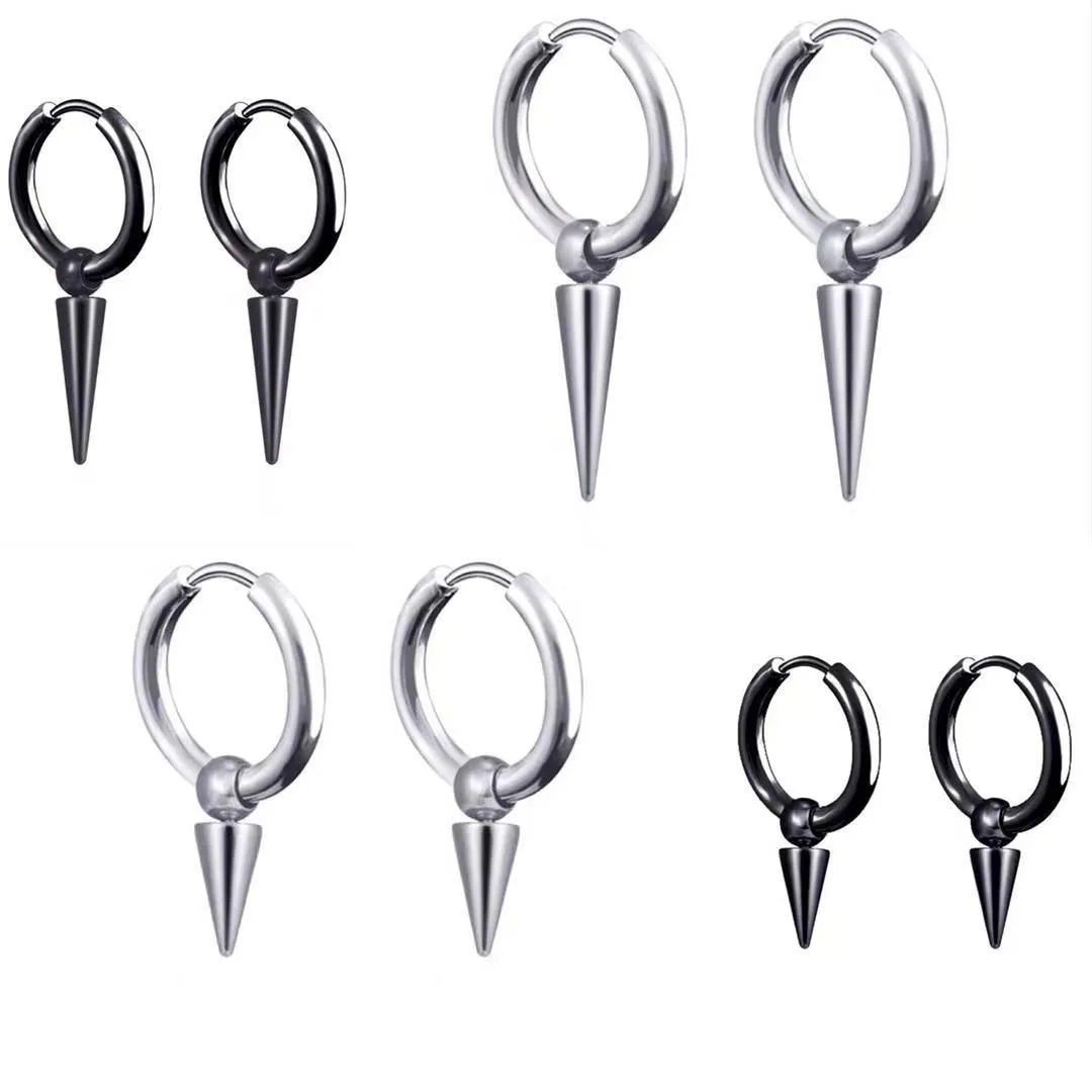 

Korean super cool Earrings Fashion Trend stainless steel tapered jewelry for men women