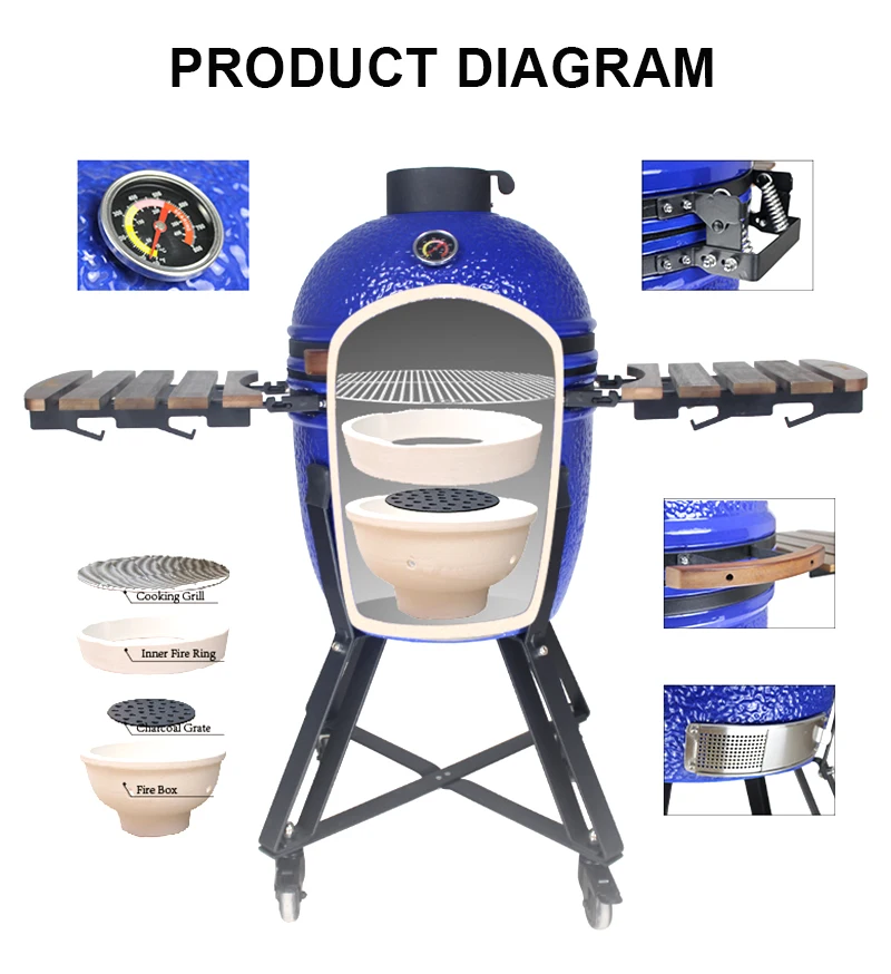 Seb Kamado Bbq Grill Ceramic Keramikgrill Kamado Komodo Kamodo Pizza