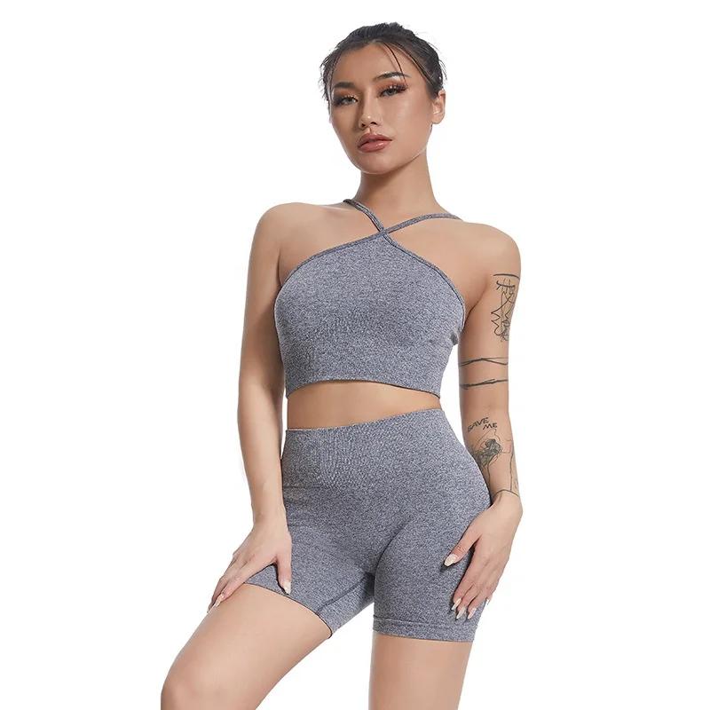 

Good Quality Gym Short Fitness Women Clothes Ladies Yoga Set With Cheap Prices