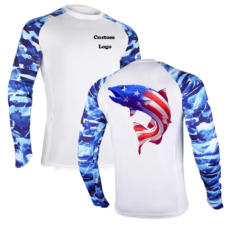

custom logo quick dry upf50+ performance fishing wear long sleeve fishing t shirts