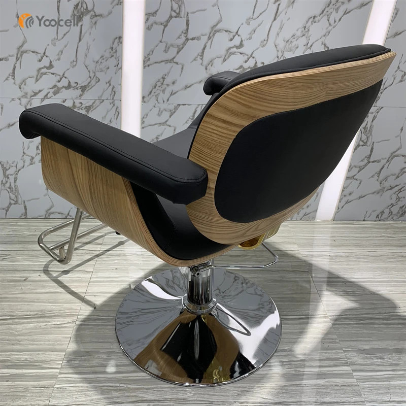 Yoocell Luxury Black Hairdressing Salon Chairs Modern Barber Chair