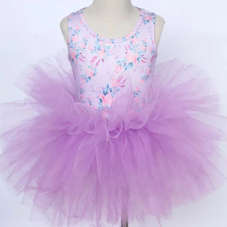 

Factory Direct Sale Girl Floral Layered Princess Dresses Sleeveless 0 Year To 10 Years Baby Tutu Dress