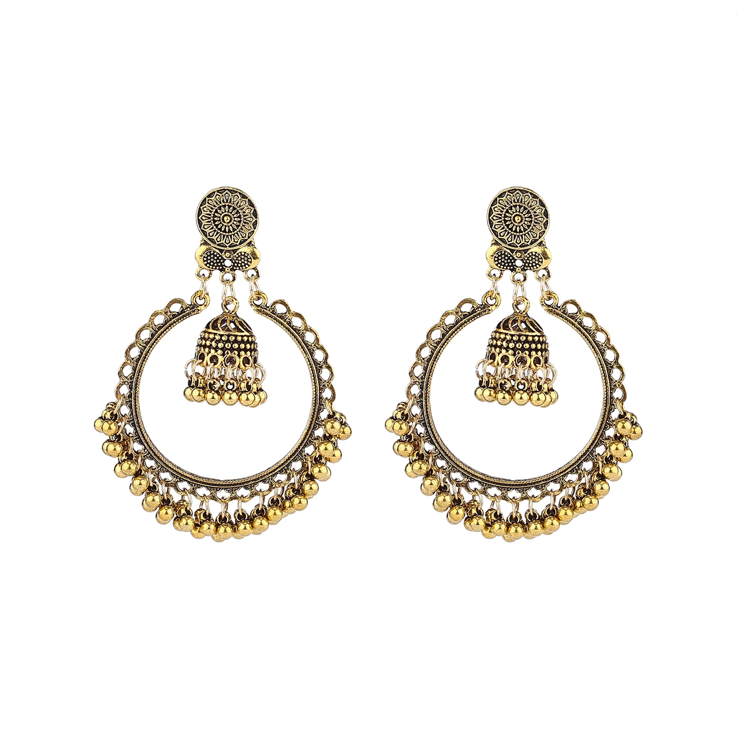 

2022 Retro Factory Bell Pearl Jhumka Earrings Statement Indian Designer India Jhumka Earrings Jewelry Set