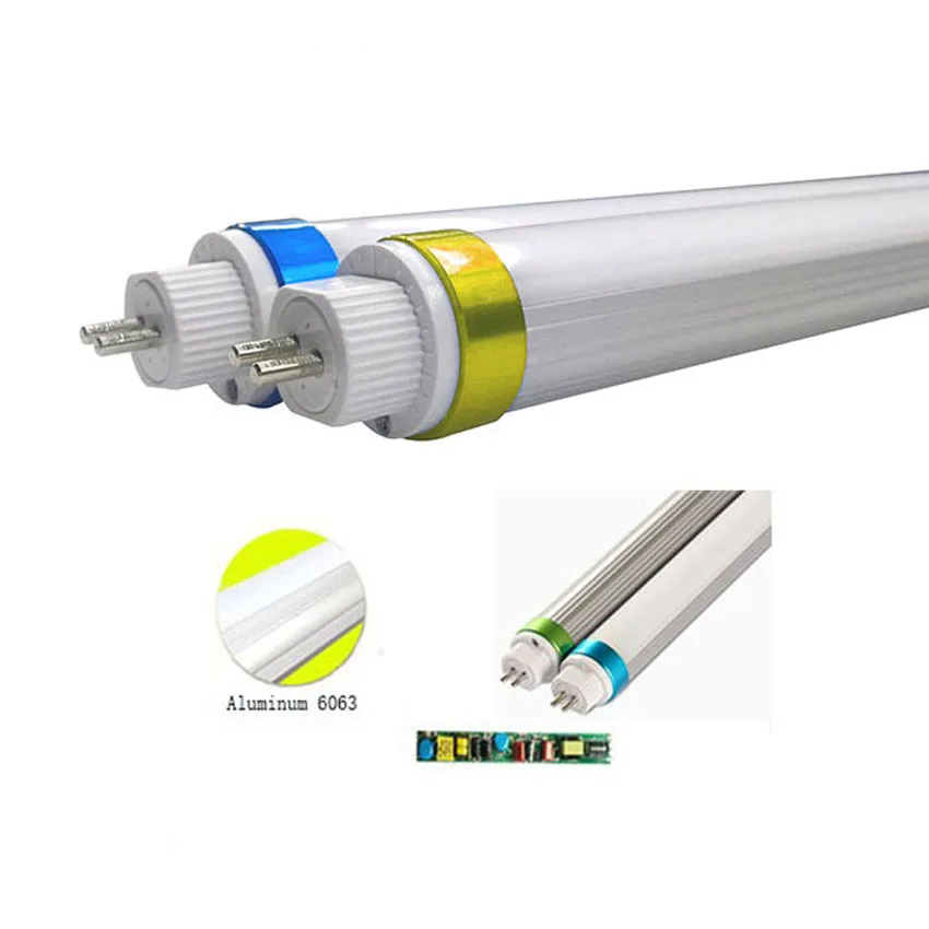 T5 T6 LED Tube LED Retrofit T5 Light Bulbs 4ft 18W 2700lm T5 AL+PC LED Tube with Double-Sided Power