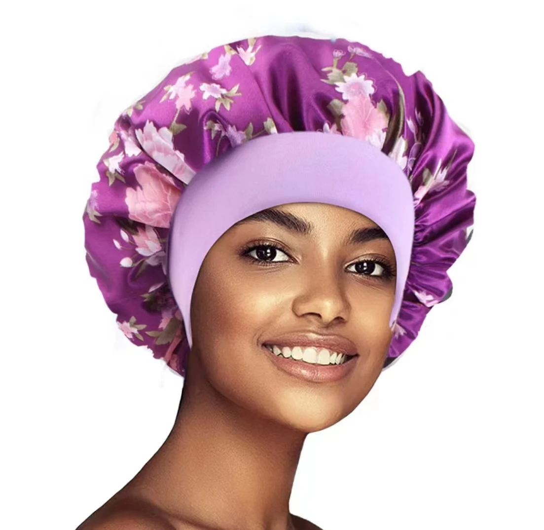 

Free samples mommy and me bonnets satin bonnets and silk scarf double layer hair bonnet