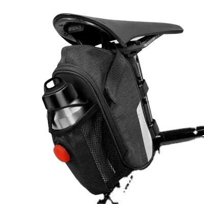 

Multi-function waterproof reflective bicycle saddle stotage bag, Black