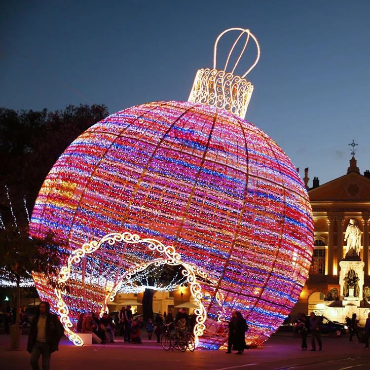 
2020 Christmas holiday Decoration Garden decoration 3D LED Ball Motif Light 