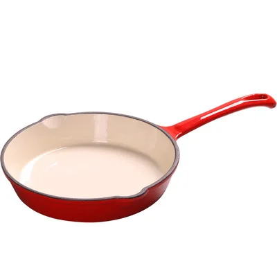 

Cast Iron Enamel Frying Pan Induction Gas Universal Cooker Milk Pot Instant Heat Resistant Enamel Milk Pot Soup Kitchen Supplies