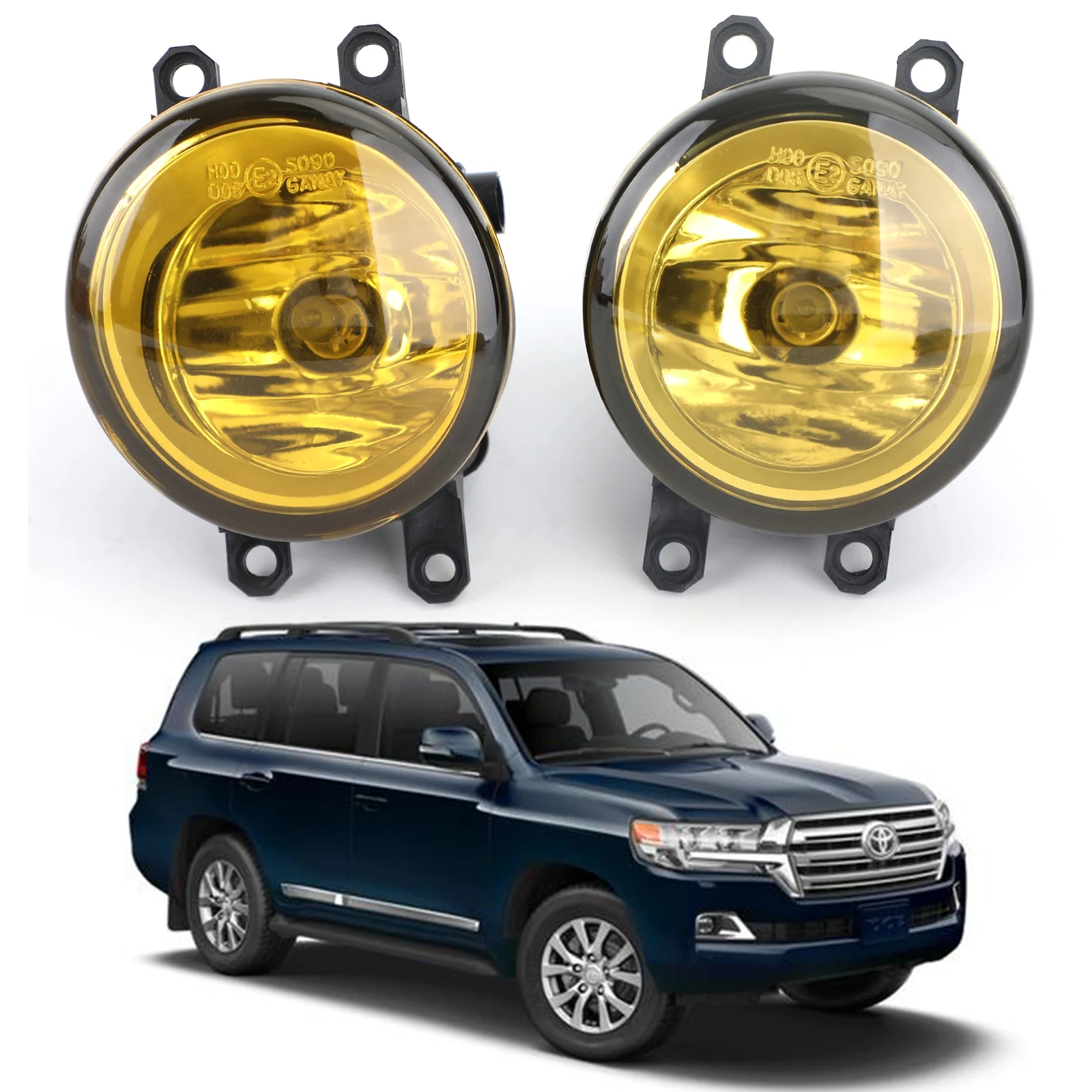 

Areyourshop 2PCS Yellow Upgrade LED Front Fog Lamp Light For Toyota RAV4 Camry Corolla For Lexus