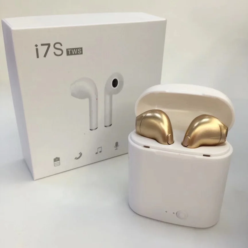 

2019 amazon hot sell cheapest i7s headphones, White sport blue tooth earphone